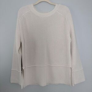 Anthropologie Pilcro Easy Pullover Sweater Ivory Cream Longsleeve Size(Large)